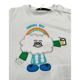Manuel Ritz T-Shirt Girocollo tinta unita con Ricami Bianco per Bambino MR2658 BIANCO MANUEL RITZ 