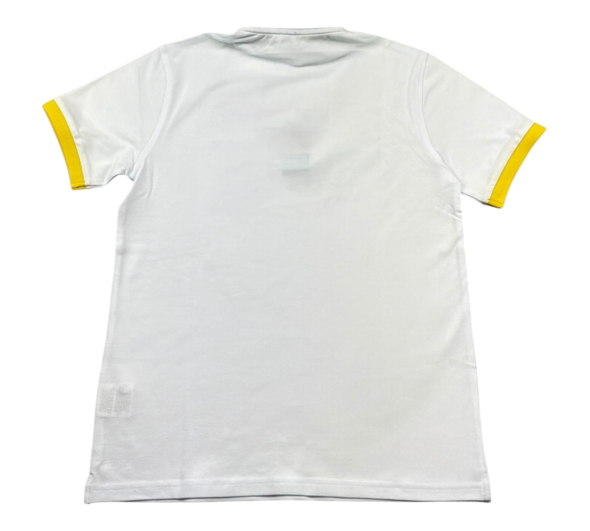 Sun68 Polo Mezza Manica Tinta Unita con Colletto In Contrasto per Bambino A34315 BIANCO SUN68 