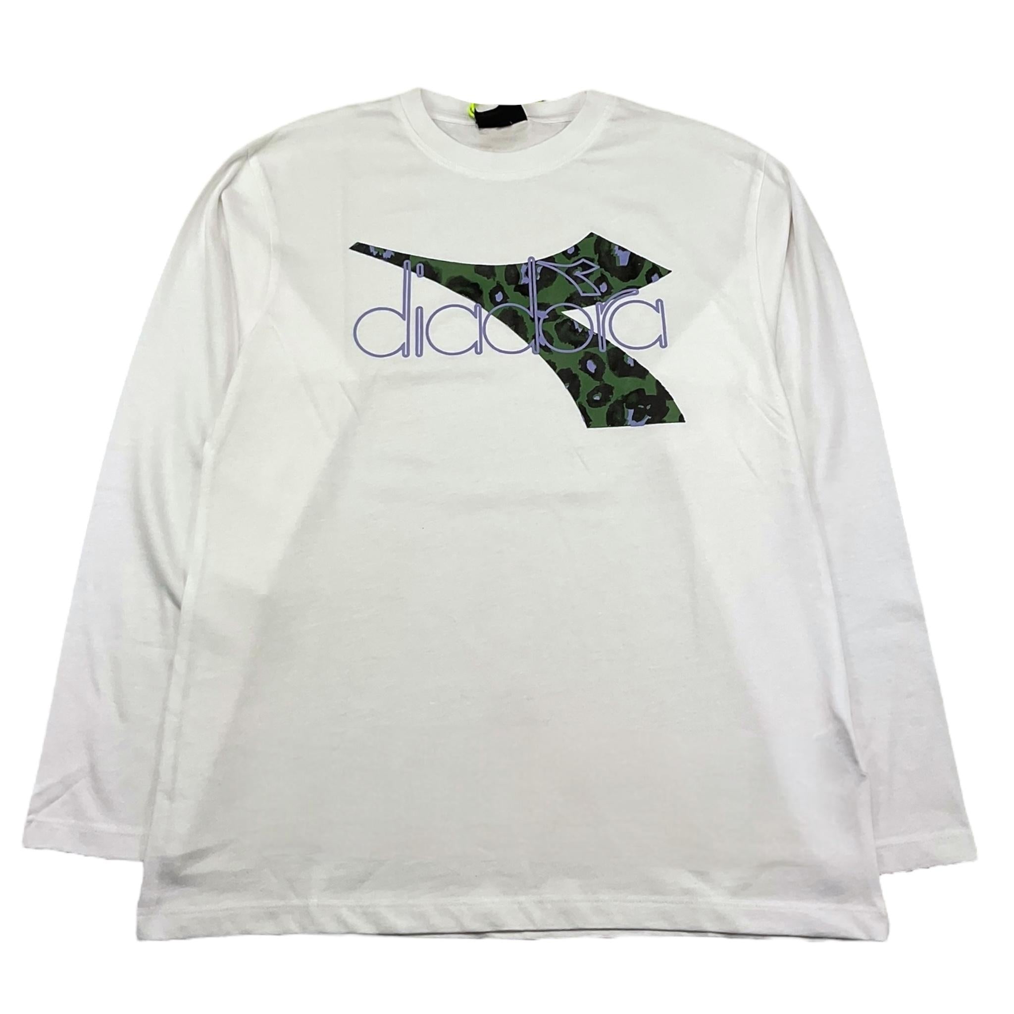 DIADORA shirt girocollo tinta unita con stampa in contrasto Bianco per Bambino F4DIJGTH059 BIANCO DIADORA 