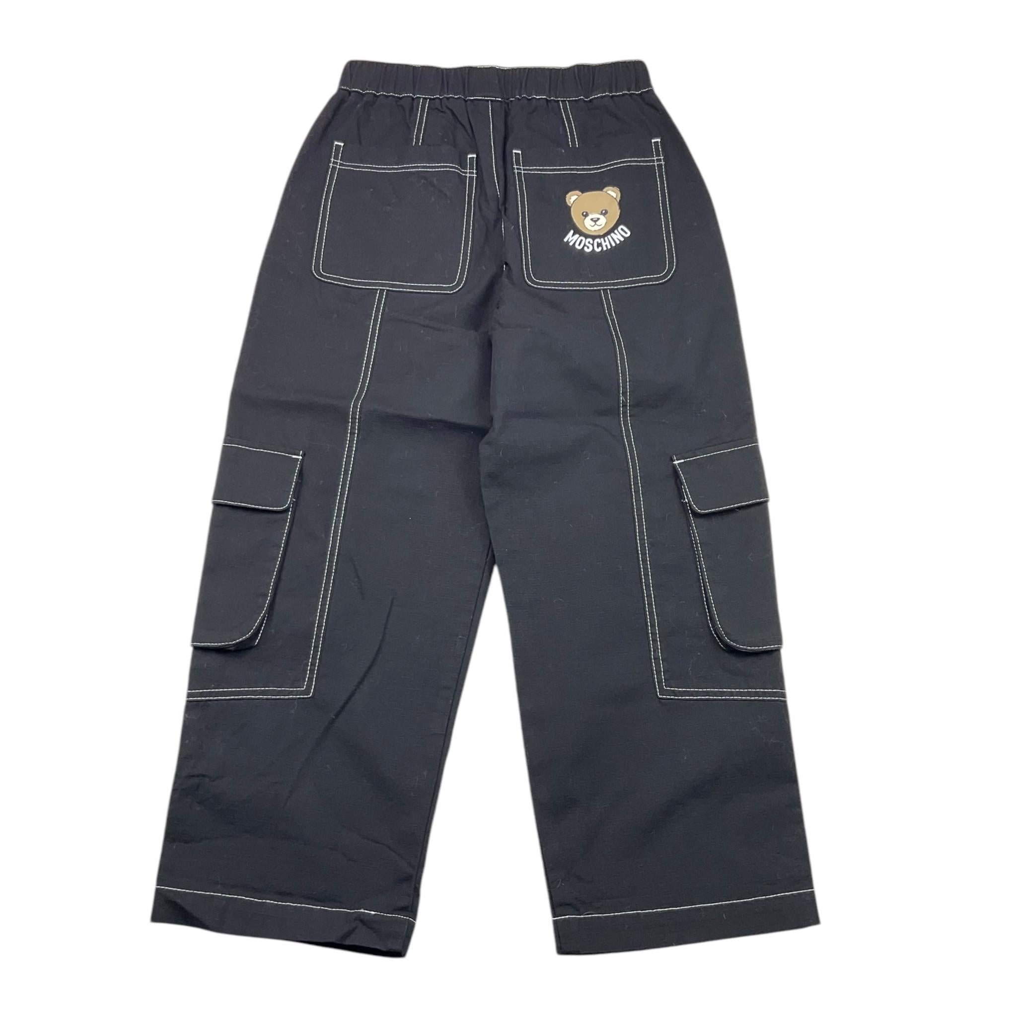 MOSCHINO pantalone tinta unita con elastico in vita Nero per Bambina HUP08J NERO MOSCHINO 