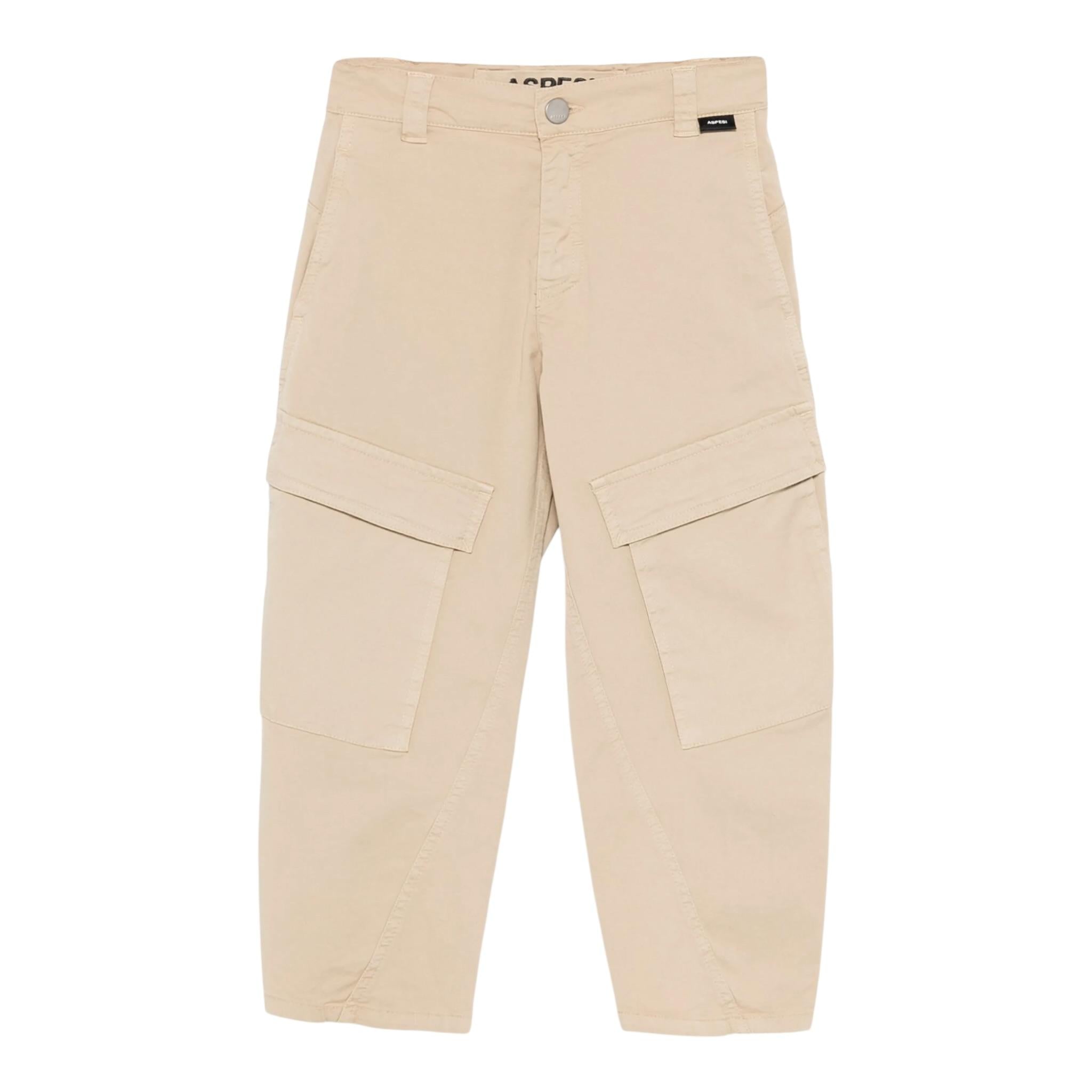 Aspesi Pantalone Tinta Unita con Girovita Regolabile per Bambino S25079PLC6058 BEIGE ASPESI 