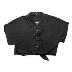 Janice Camicia Mezza Manica Tinta Unita Nero Per Bambina JN533R NERO JANICE 