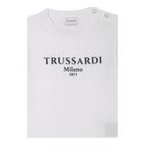 Trussardi T-Shirt Girocollo Tinta Unita con Stampa per Neonato TBP25043TSN BIANCO TRUSSARDI 