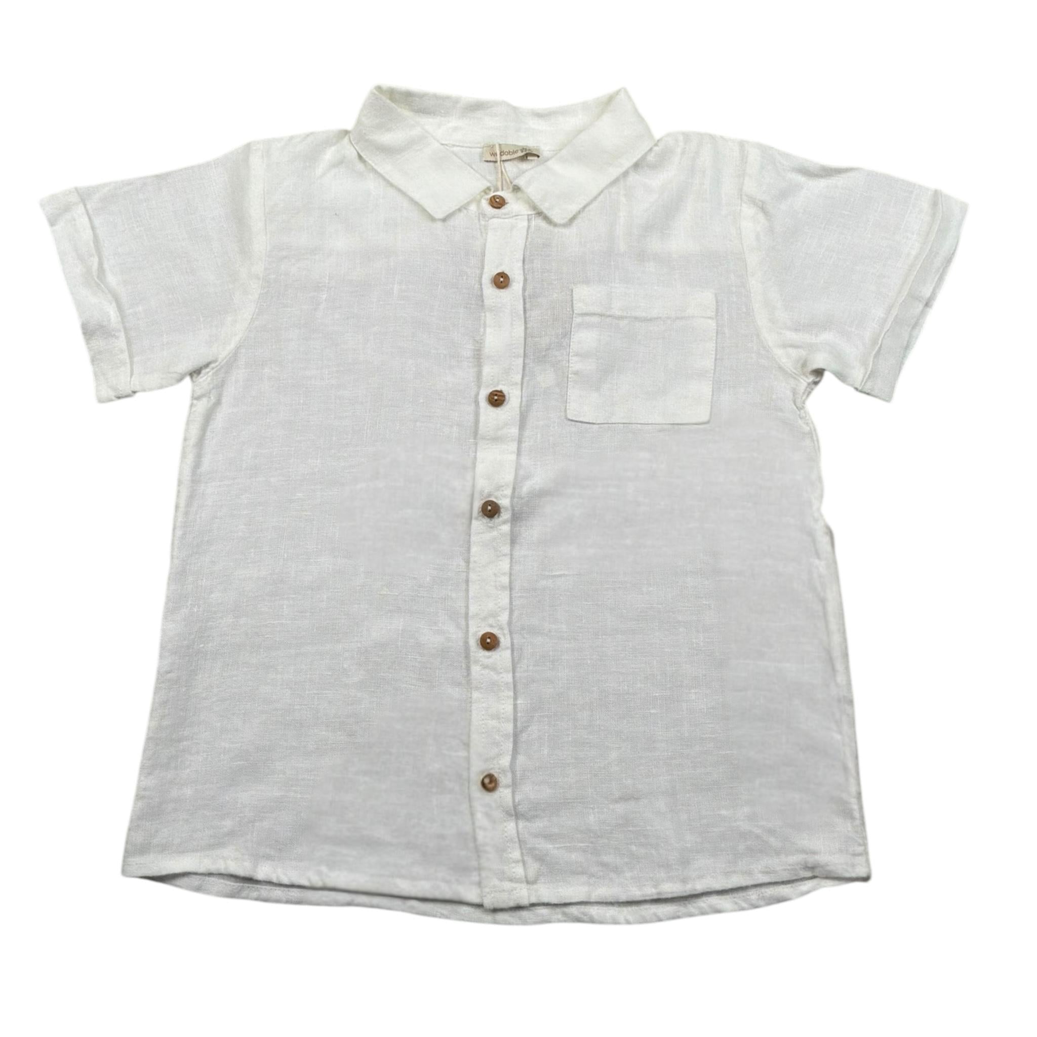 Wedoble Camicia Mezza Manica Tinta Unita per Bambino V2508914T PANNA WEDOBLE 