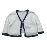 Baby A. Cardigan Tinta Unita con Profili In Contrasto per Neonato A2126 PANNA BABY A. 