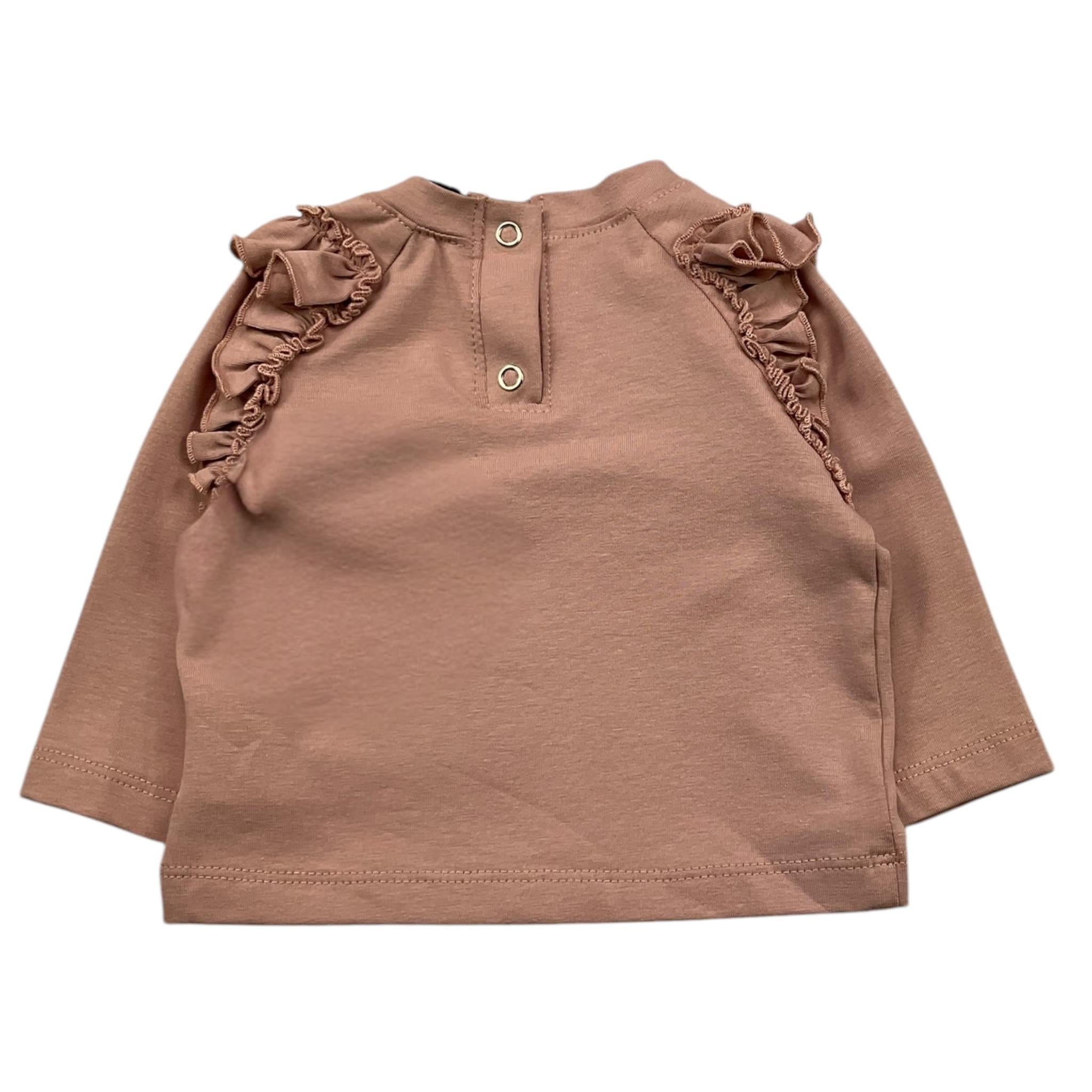 TRUSSARDI shirt girocollo tinta unita con stampa logo Rosa per Neonata TIA25199TS ROSA TRUSSARDI 