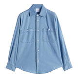 Aspesi Camicia Tinta Unita In Denim per Bambino S24008CLJ0043 AZZURRO ASPESI 