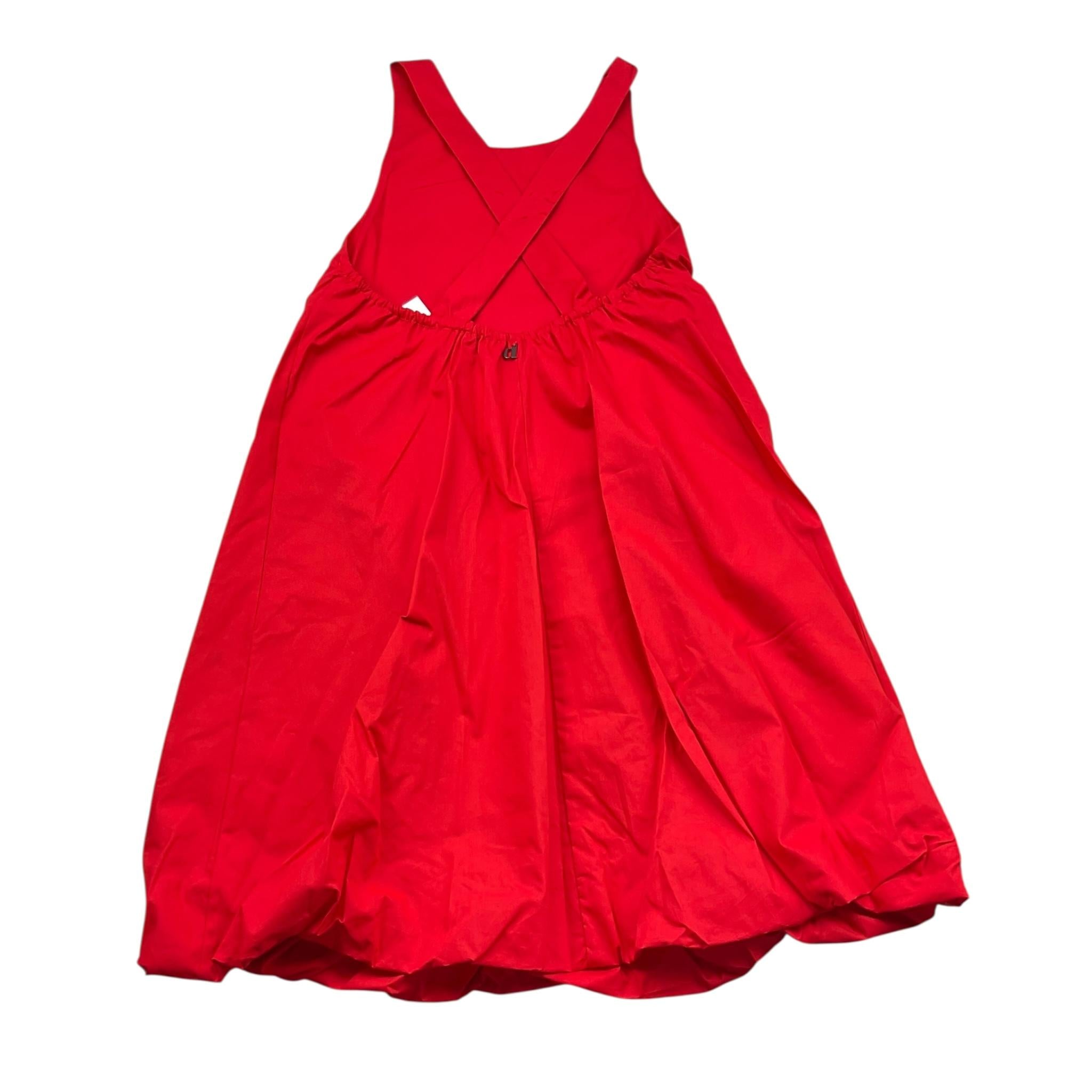 Dixie Abito Tinta Unita con Bretelle per Bambina AB5627G74 ROSSO DIXIE 