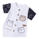 Minibanda Pagliaccetto Mezza Manica Tinta Unita per Neonato 3B686 BIANCO MINIBANDA 