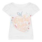 Guess T-Shirt Girocollo Tinta Unita con Stampa per Bambina K5GI01K6YW4X BIANCO GUESS 