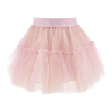 Monnalisa Gonna Tinta Unita con Tulle per Bambina 17EGONX ROSA MONNALISA 