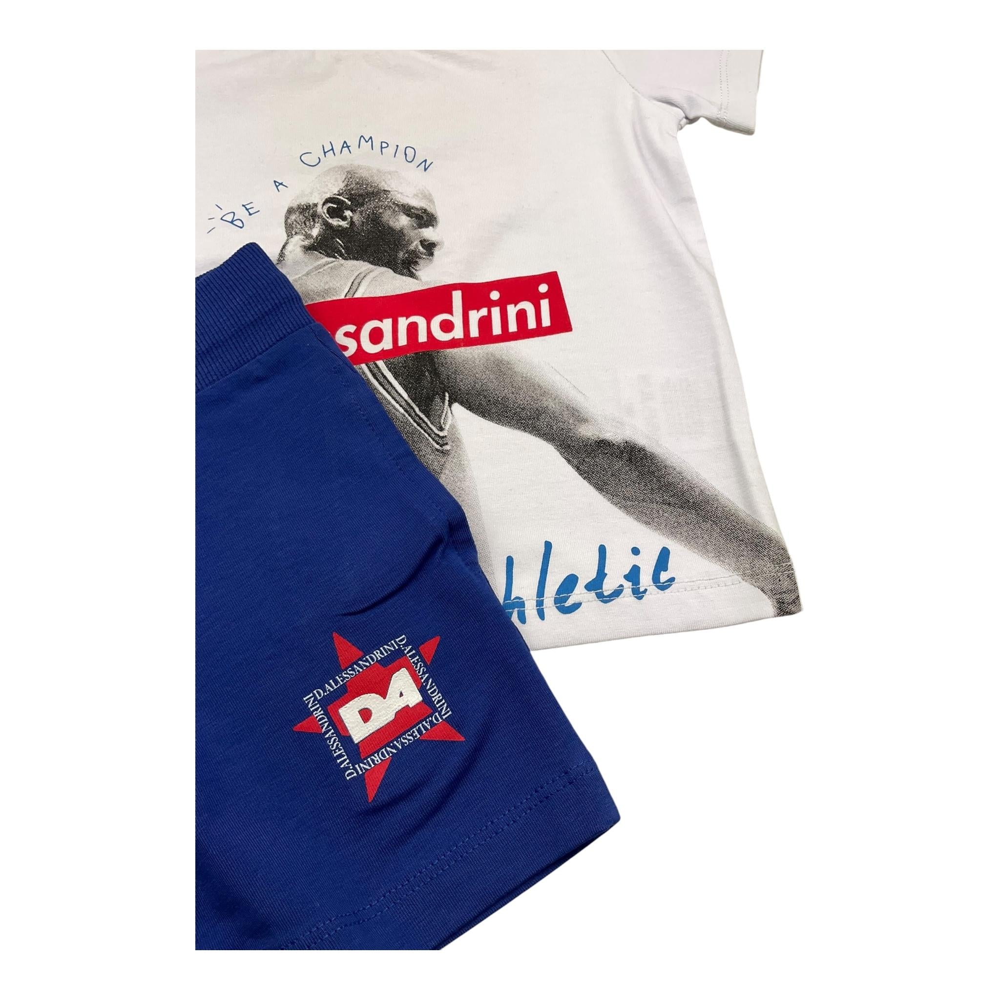 Daniele Alessandrini Completo 2 Pezzi T-Shirt-Bermuda per Neonato 1296K0945 BIANCO/BLU DANIELE ALESSANDRINI 