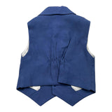 Emanuel Pris Gilet Tinta Unita Con Bottoni Blu Per Neonato
