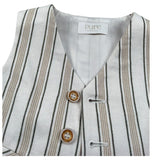 Pure Firenze Gilet Tinta Unita Fantasia per Neonato PC03352 PANNA PURE FIRENZE 