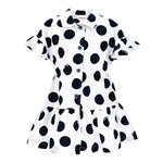 Monnalisa Abito Mezza Manica tinta unita con Stampa Pois Bianco per Bambina 11A910X BIANCO MONNALISA 