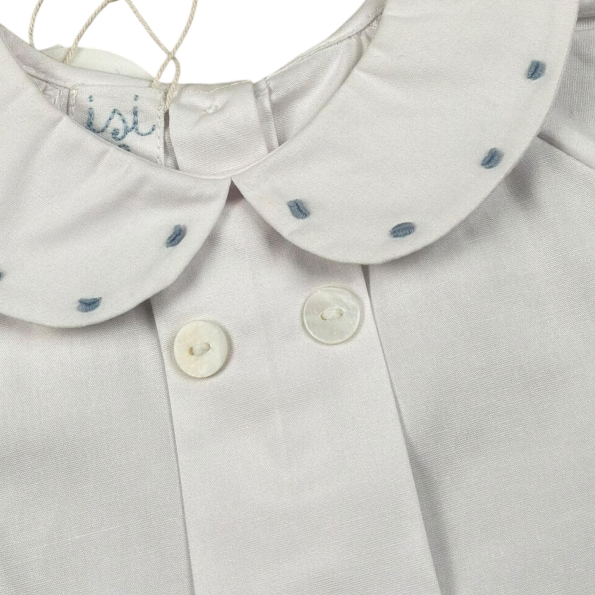 Malvi & Co Camicia Mezza Manica Tinta Unita con Colletto per Neonata S23N139CACP BIANCO MALVI & CO 