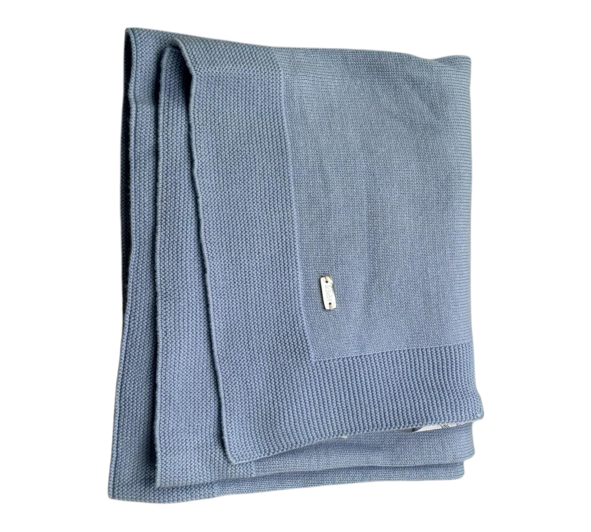 Le Bebe Coperta Tinta Unita per Neonato LBB5307 AZZURRO LE BEBE 