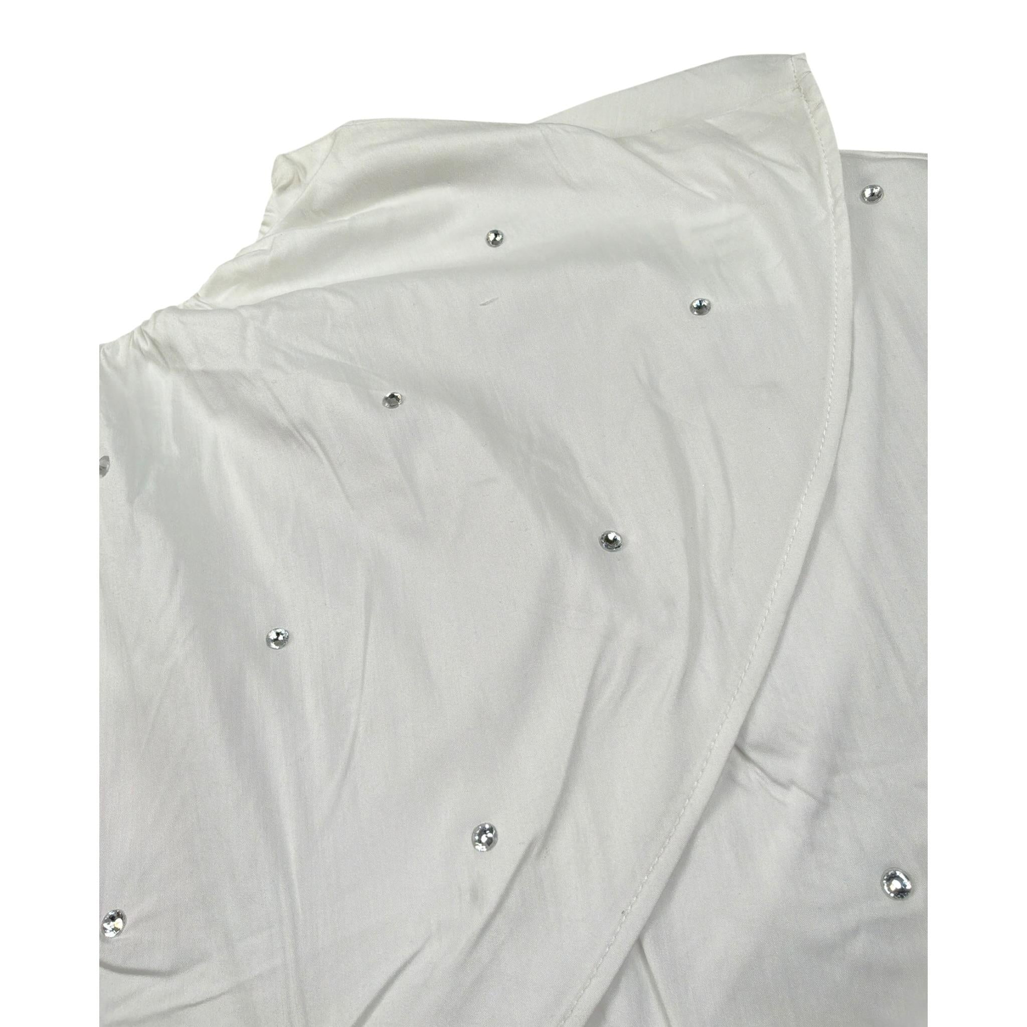 Jijil Top tinta unita con Brillantini Bianco per Bambina JE23GO073 BIANCO JIJIL 