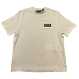 Emporio Armani T-Shirt Girocollo Tinta Unita con Logo per Bambino 7B000093 BIANCO EMPORIO ARMANI 