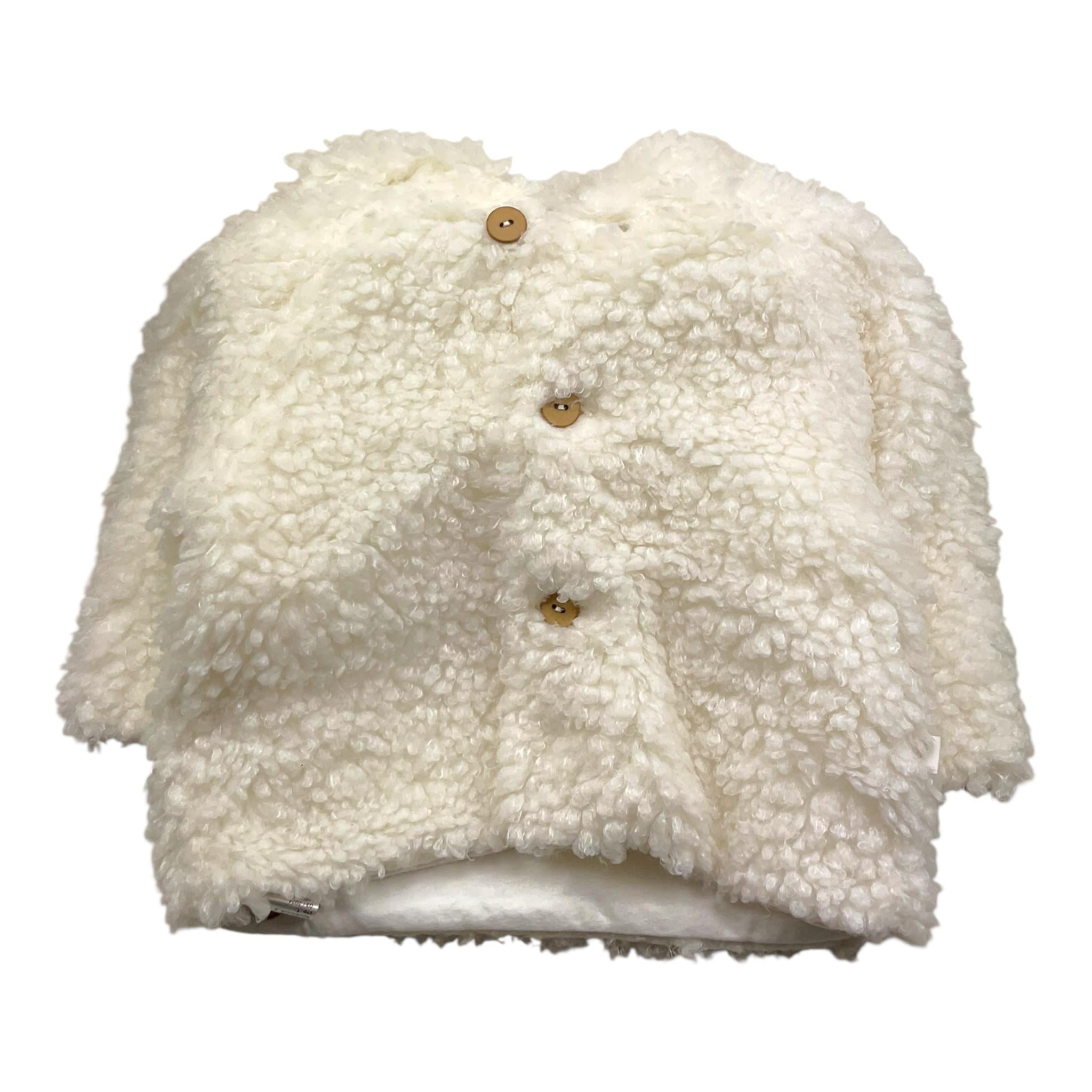 TEDDY E MINOU pelliccia tinta unita con cappuccio Bianco per Neonato I24CN015PE026 BIANCO TEDDY E MINOU 