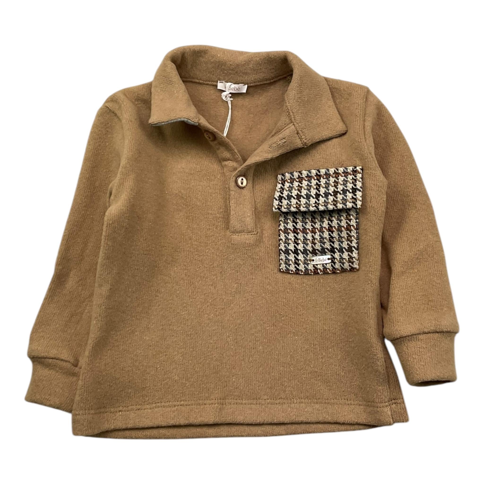 LE BEBE' polo tinta unita con taschino Biscotto per Neonato LBB5186 BISCOTTO LE BEBE' 