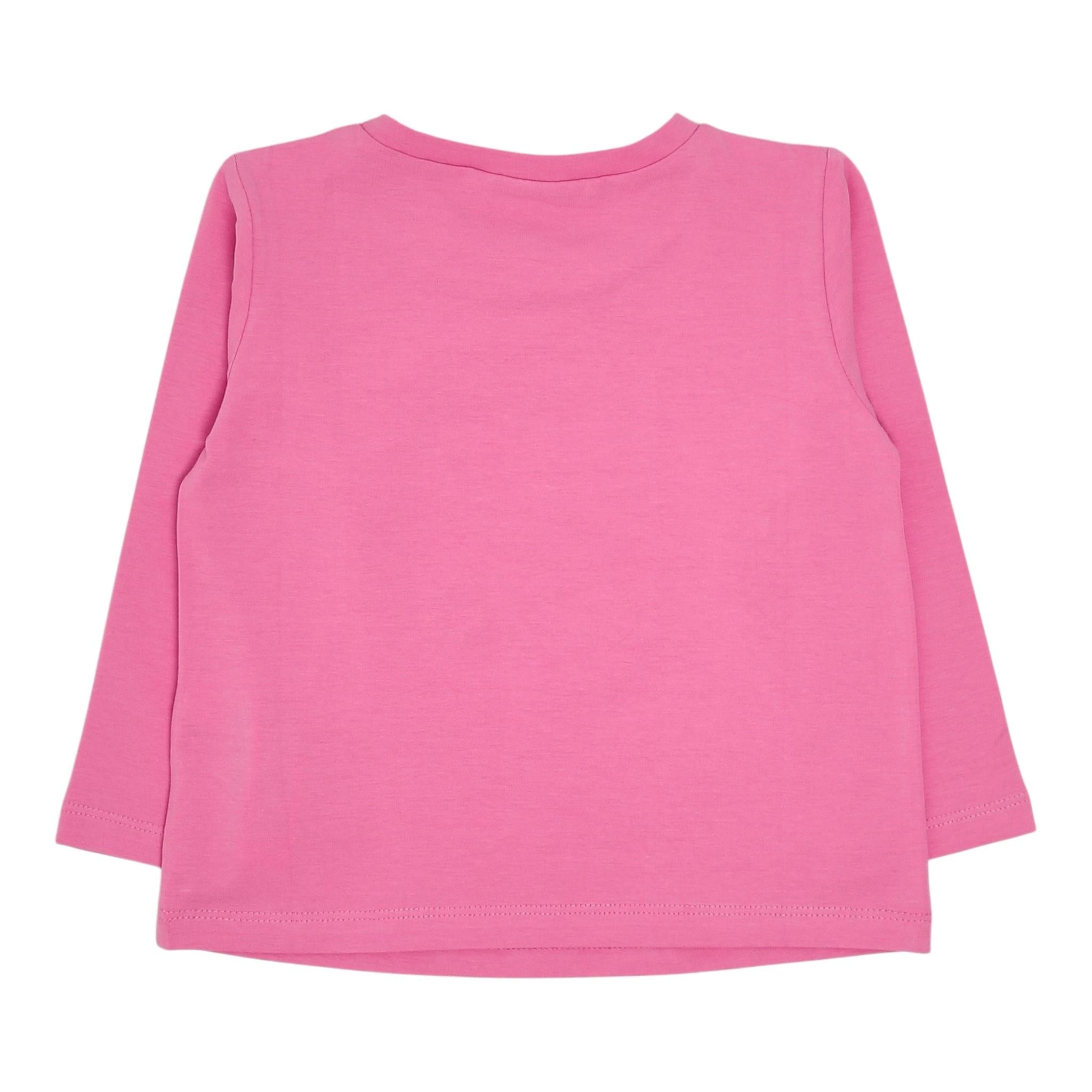DIXIE shirt girocollo tinta unita con stampa Rosa per Bambina KF4029X ROSA DIXIE 