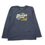 Guess Shirt Girocollo Tinta Unita con Logo per Neonato N5RI17K8HM4 PETROLIO GUESS 