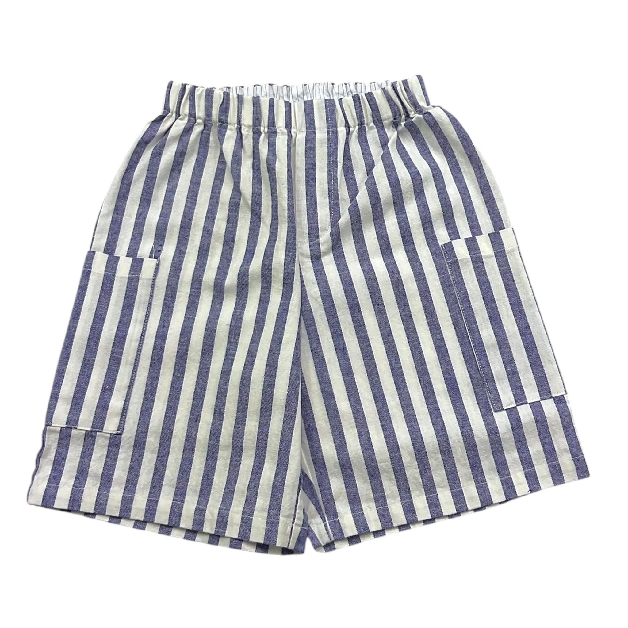 Babe & Tess Bermuda Bicolore Fantasia A Righe per Bambino 24518021J BIANCO/BLU BABE & TESS 