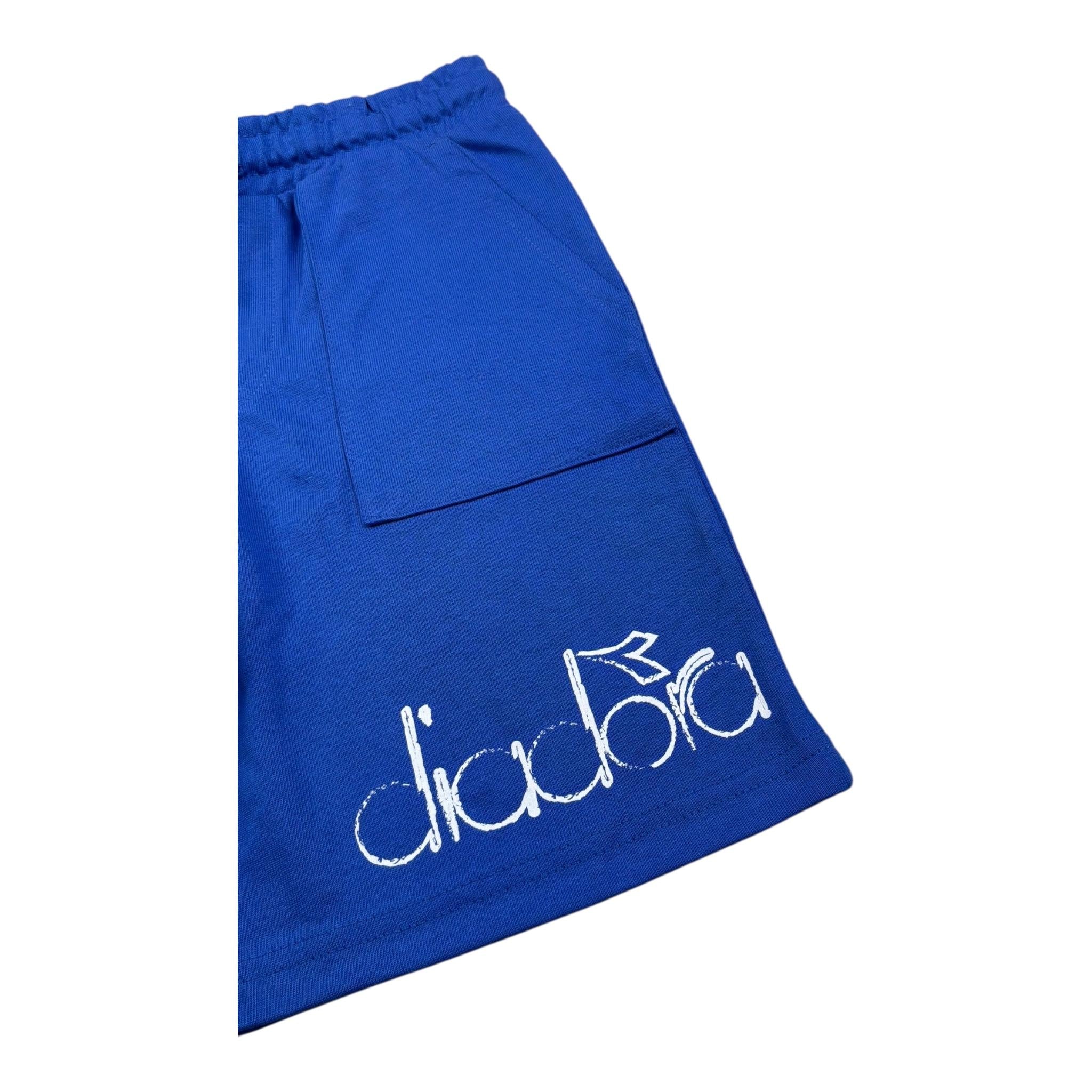 Diadora Bermuda Tinta Unita con Logo per Bambino 102181708 BLU DIADORA 