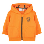 Timberland Felpa con Zip E Cappuccio Tinta Unita per Neonato T06487 ARANCIONE TIMBERLAND 