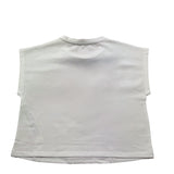 Twinset T-Shirt Girocollo Tinta Unita con Stampa per Bambina 251GJ2537 BIANCO TWINSET 