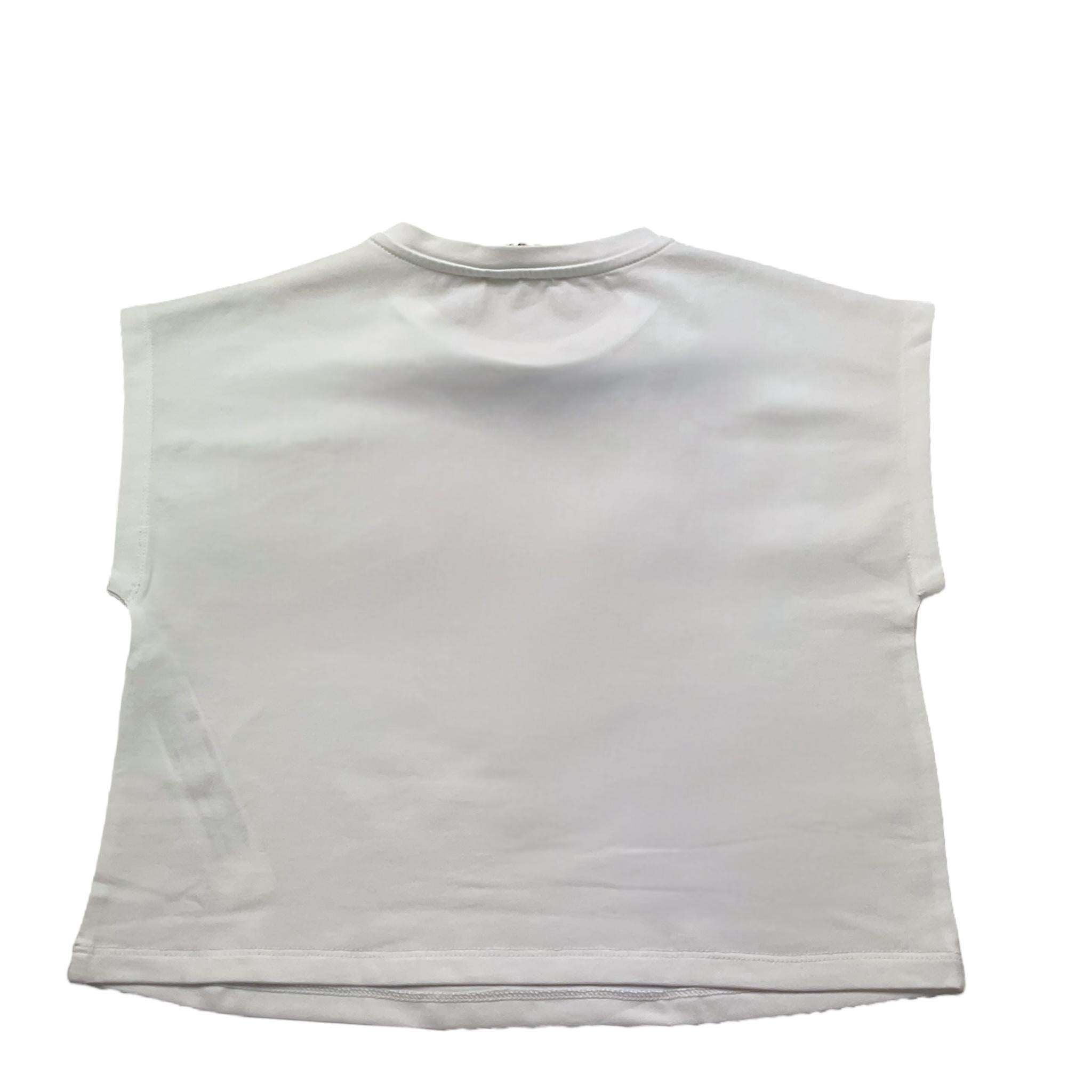 Twinset T-Shirt Girocollo Tinta Unita con Stampa per Bambina 251GJ2537 BIANCO TWINSET 