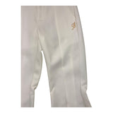Miss Blumarine Pantalone Modello Zampa Tinta Unita Con Girovita Regolabile Bianco Per Bambina