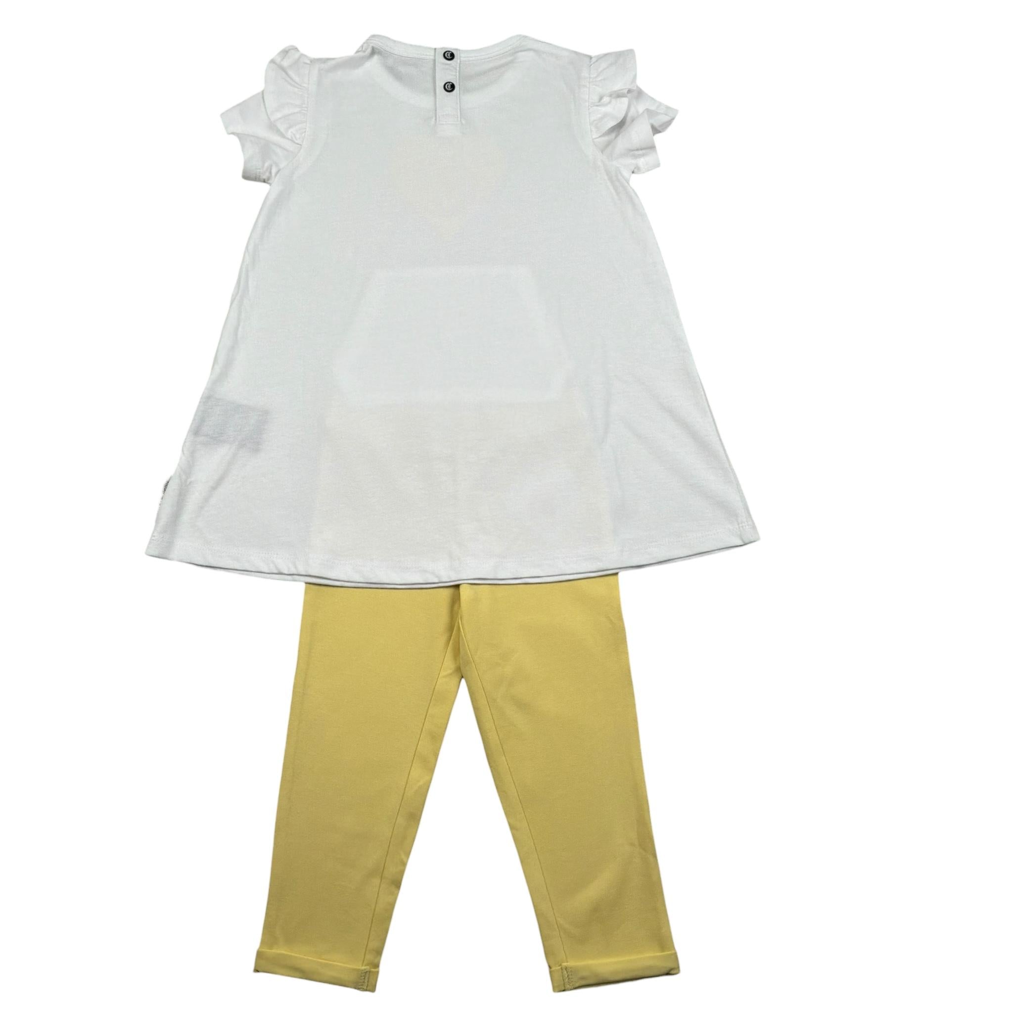 Just Cavalli Completo 2 Pezzi T-Shirt-Leggins Bicolore per Neonata JIP26076VEN BIANCO/GIALLO JUST CAVALLI 