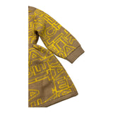 ELISABETTA FRANCHI abito manica lunga stampe logo Beige per Neonata ENAB048 BEIGE ELISABETTA FRANCHI 
