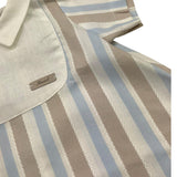 Ninnaoh Pagliaccetto Tinta Unita con Fantasia A Righe per Neonato E25P204 BIANCO NINNAOH 