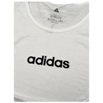Adidas Top Tinta Unita Giromanica con Logo per Bambina JC9734 BIANCO Adidas 