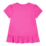 Guess T-Shirt Girocollo Tinta Unita con Logo per Neonata K5GI10K6YW4N FUXIA GUESS 