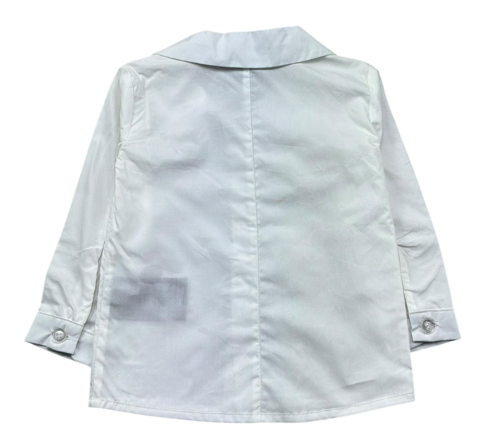 Trussardi Camicia Manica Lunga Tinta Unita con Logo per Neonata TIP26127CA BIANCO TRUSSARDI 