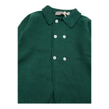 LITTLE BEAR cappotto tinta unita in maglia doppiopetto Verde per Neonato 9008 VERDE LITTLE BEAR 