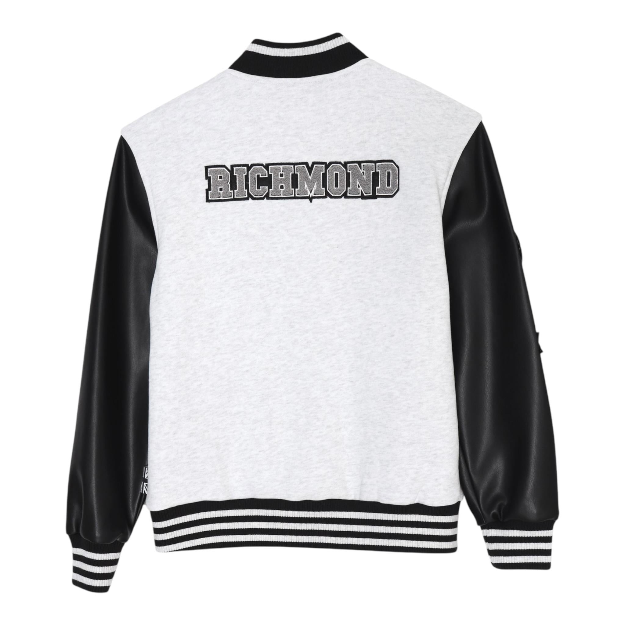 John Richmond Giubbino Modello College Tinta Unita con Maniche In Contrasto per Bambino RBP25176GB GRIGIO JOHN RICHMOND 