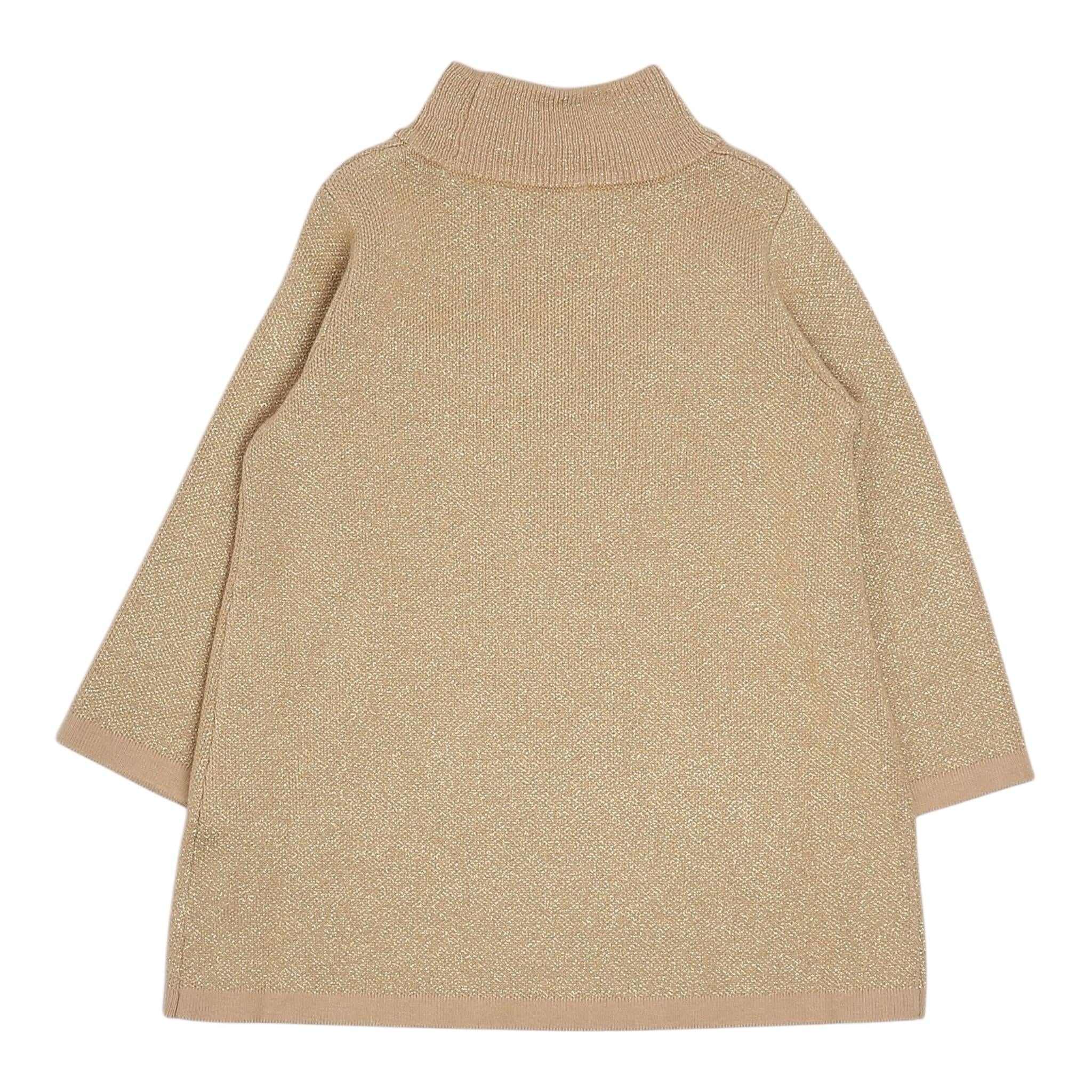 LIU JO abito in maglia collo alto tinta unita con stampa Sabbia per Bambina KF4071XJ SABBIA LIU JO 