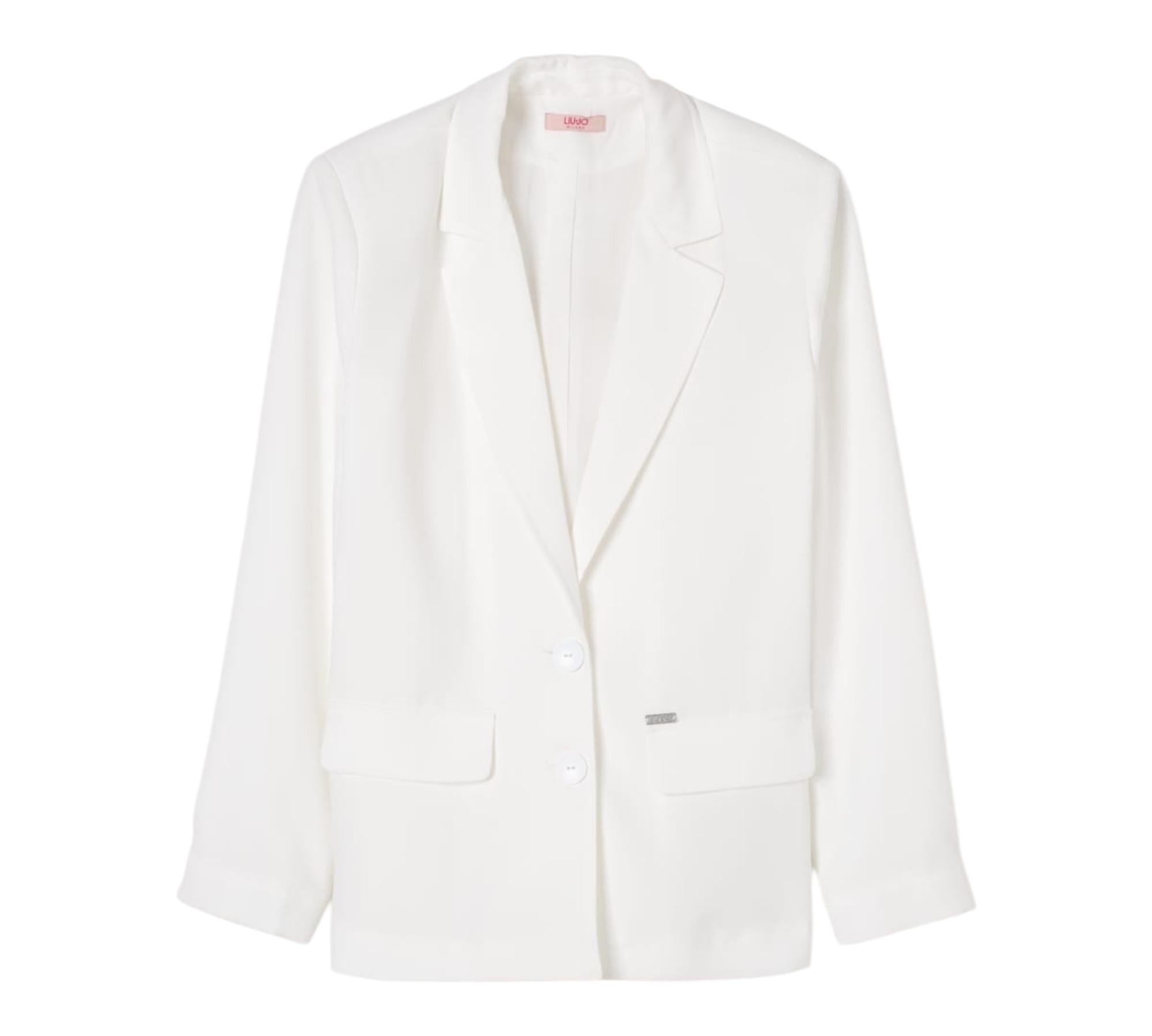 Liu Jo Giacca Tinta Unita con Bottoni per Bambina GA5029X BIANCO LIU JO 