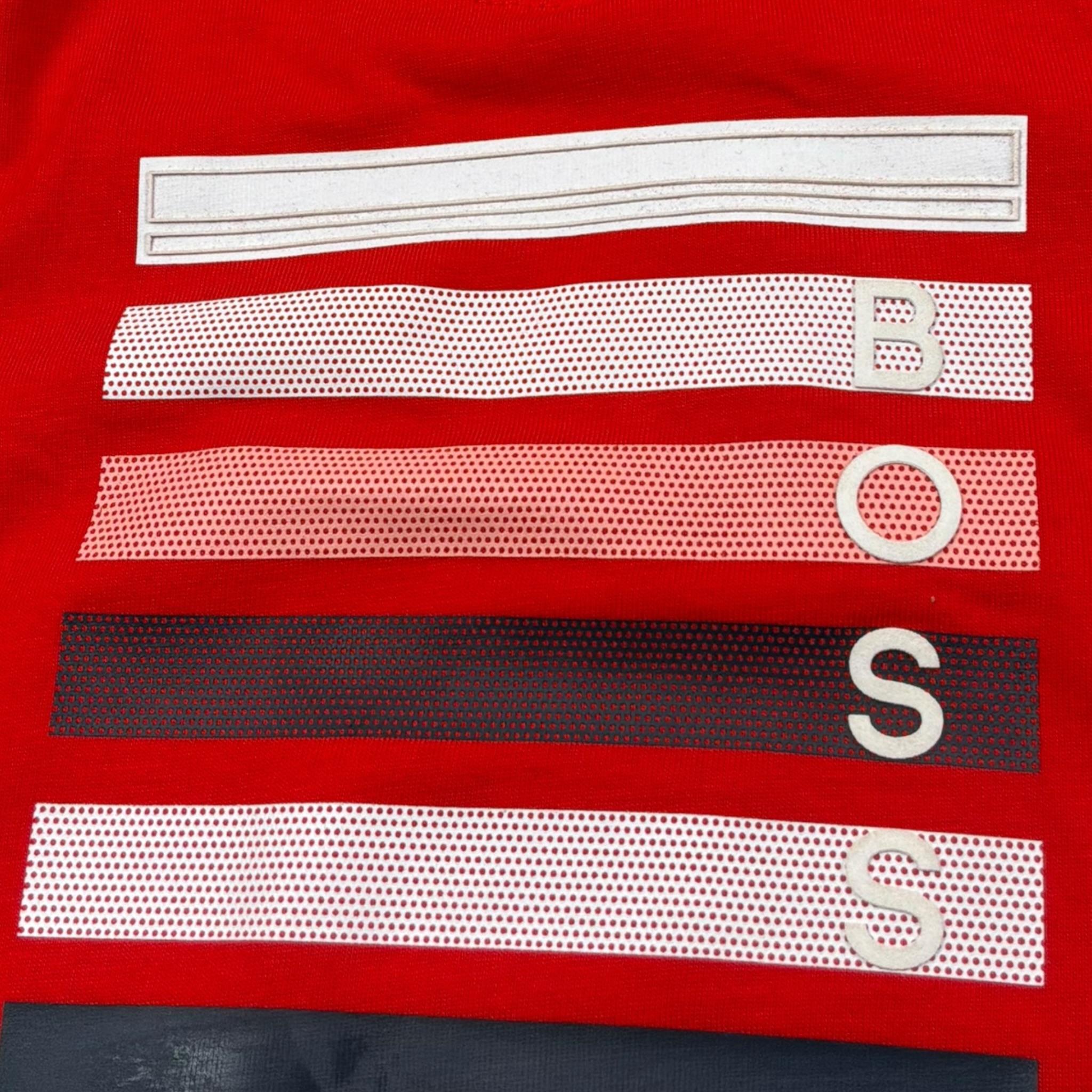 Boss T-Shirt Girocollo Tinta Unita con Stampa per Neonato J05838 ROSSO BOSS 
