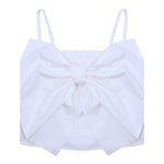Vicolo Top Bretelline Tinta Unita con Fiocco per Bambina 3146TOP00317 BIANCO VICOLO 