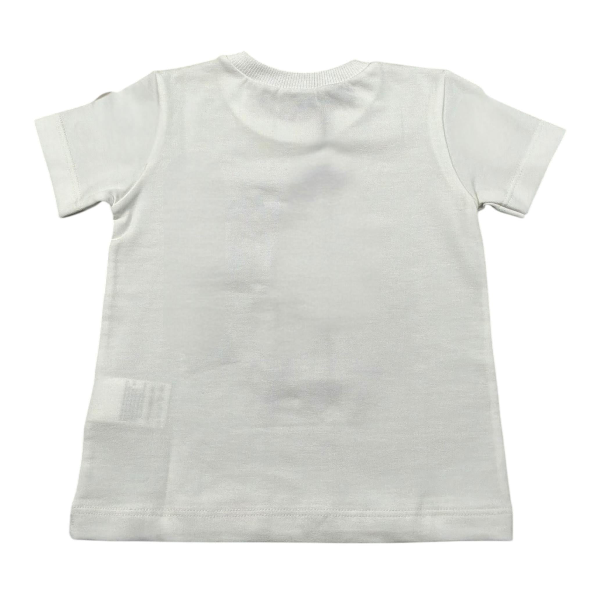 J.O. Milano T-Shirt Girocollo Tinta Unita con Stampa Orso per Neonato 576I1 BIANCO J.O. MILANO 