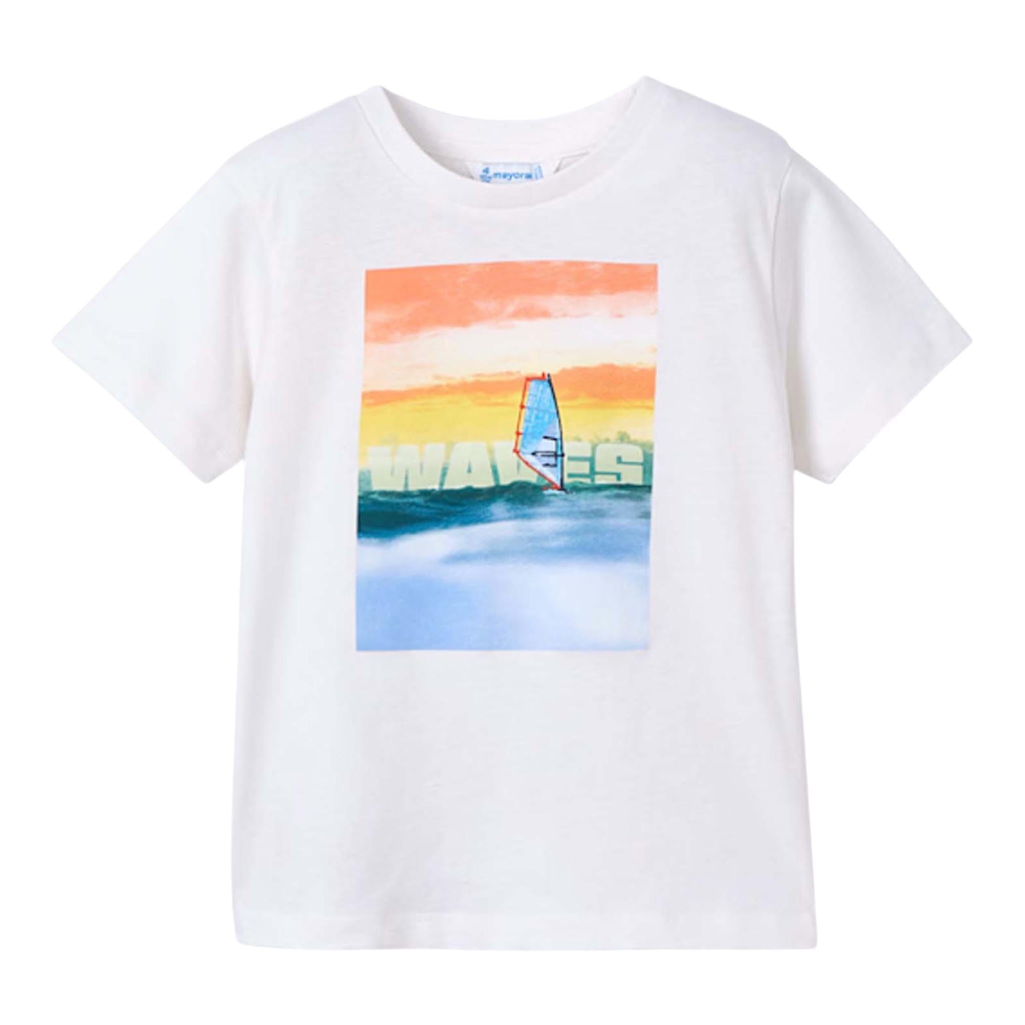 Mayoral T-Shirt Girocollo Tinta Unita per Bambino 30499 BIANCO MAYORAL 