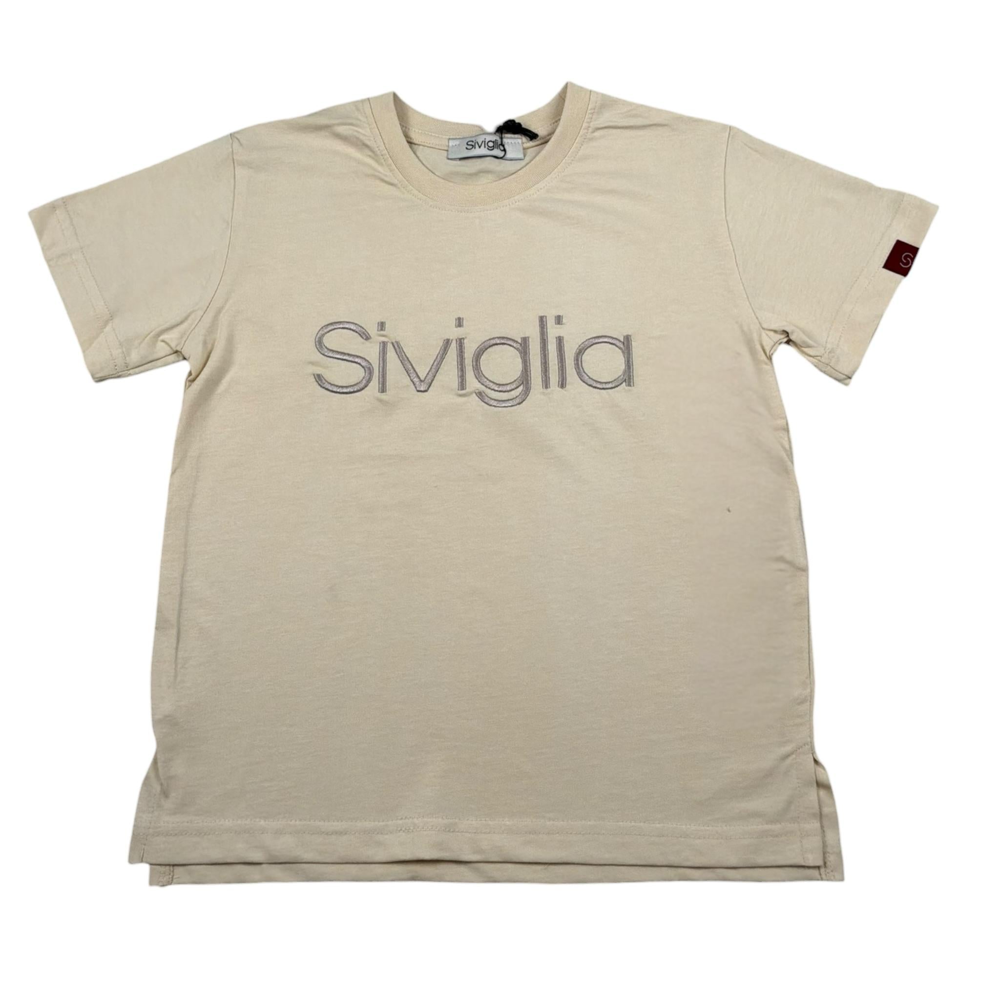 Siviglia T-Shirt Girocollo Tinta Unita con Taschino per Bambino SVJTS17212 BEIGE SIVIGLIA 