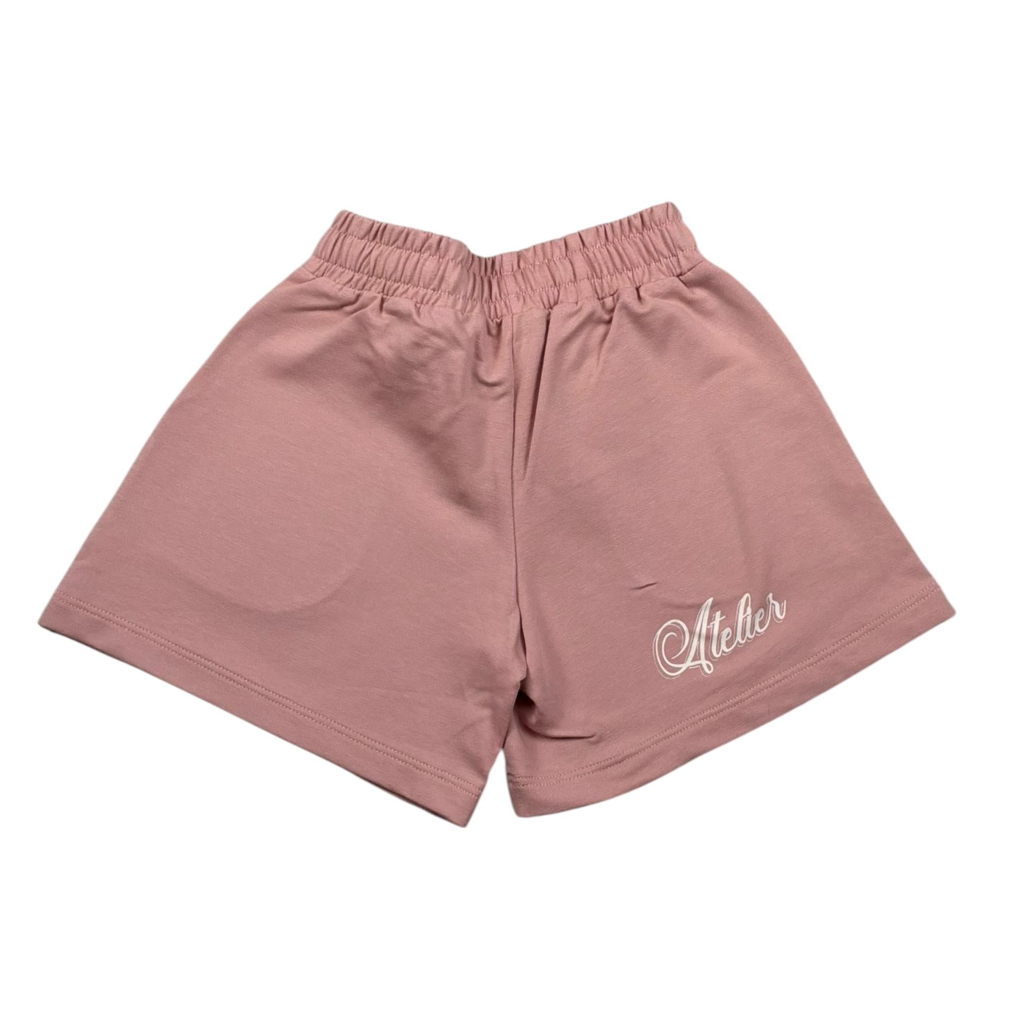 Vicolo Short In Felpa Tinta Unita con Stampa per Bambina 3146SF002711 ROSA VICOLO 