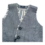 Manuel & Frank Gilet Tinta Unita con Fantasia A Righe per Bambino MF5192B GRIGIO MANUEL & FRANK 